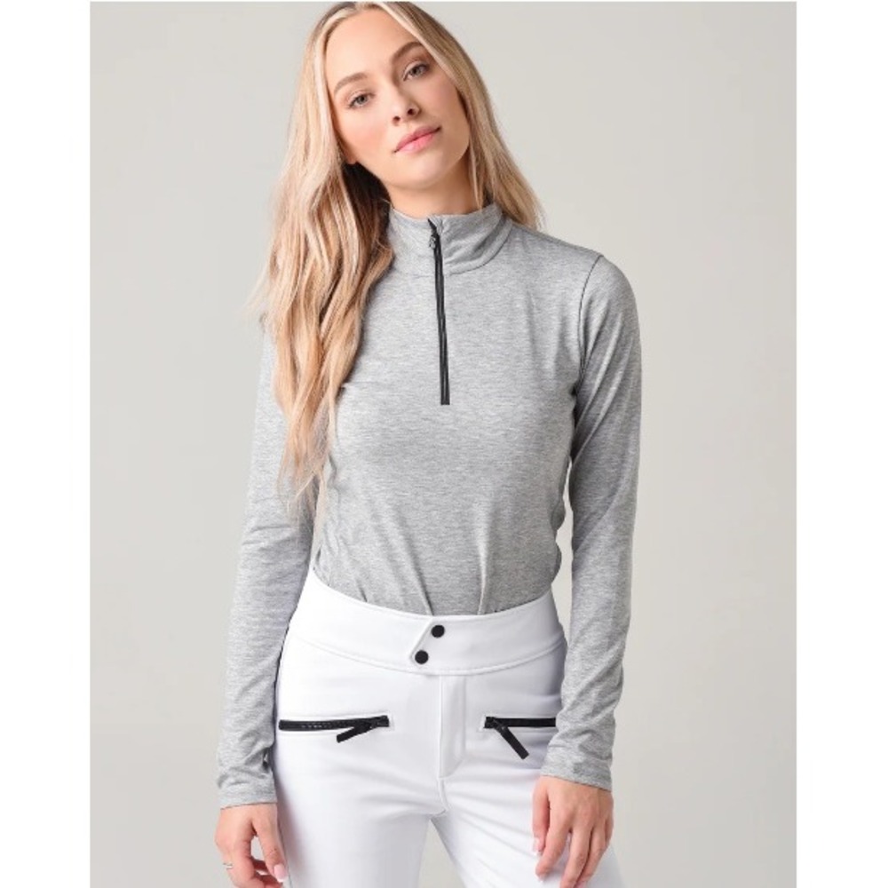 BOGNER‎ FIRE + ICE Margo First Layer Baselayer Womens Size L Gray Mock Neck Ski